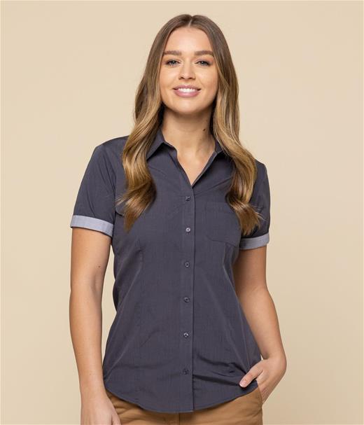 Career by Gloweave: 1253WHS END ON END SHORT SLEEVE SHIRT